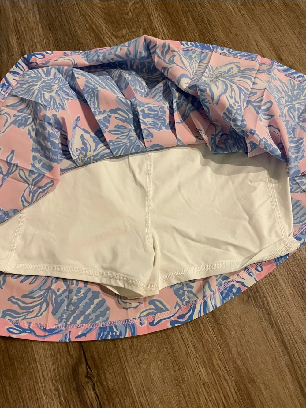 Lilly Pulitzer Pink & Blue Floral Skater Skirt